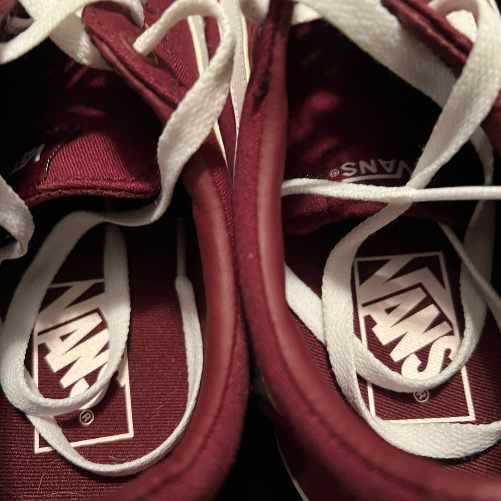 Maroon Low Rise Vans - Picture 2 of 6